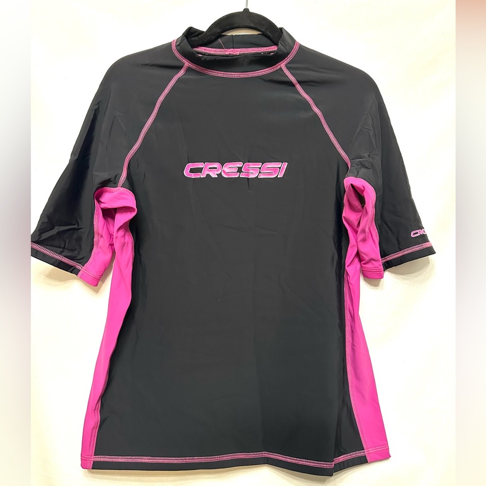 Cressi Ladies Black and Pink UPF 40+ Rash Guard XXL
